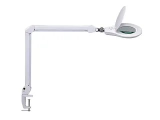 Loeplamp LED MAULsource Dimbaar met tafelklem Wit - 1