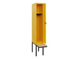 locker met bank,HxBxD 1950x300x815mm,1vak,vak B 300mm,draaigrendel