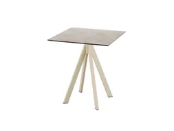 bistrotafel,HxBxD 730x700x700mm,rechthoekig,4voeten zandkleuren