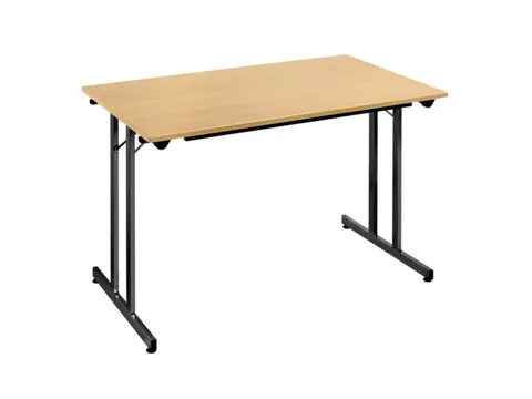 Klaptafel Vrijstaand 120x80 Cm Onderstel Zwart Blad Beuken