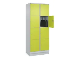 lockerkast,HxBxD 1950x800x500mm,2x4vakken,vak B 400mm,cil.-slot,sokkel