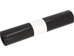 Vuilniszak 25 micron 40L 50x64cm LDPE zwart rol van 24 stuks