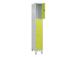 lockerkast,HxBxD 1950x300x500mm,1x3vakken,vak B 300mm,cil.-slot,voeten