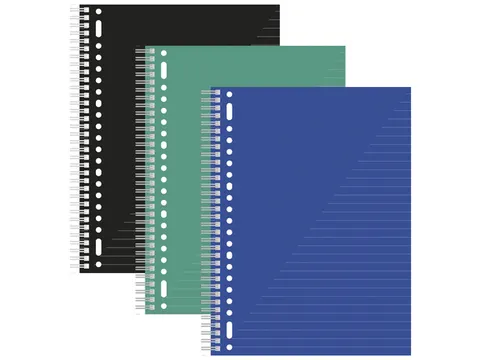 Collegeblok Kangaro A4 assorti kleuren, krimp van 3 stuks