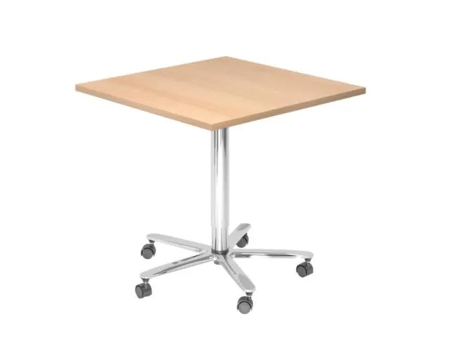 zuilheftafel,HxBxD 720-1140x800x800mm,vierkant,voetkruis verchroomd