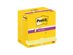 Memoblok Post-it Z-Note S350 Super Sticky 76x127mm geel 12 stuks