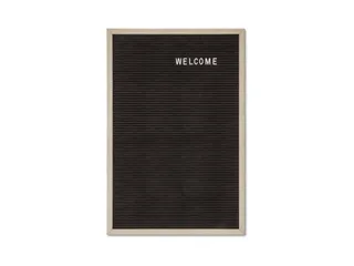 Letterbord Zwart 40x60cm licht houten frame - 9