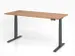 Bureau assis-debout électrique 640-1290x1800x800mm noyer/graphite