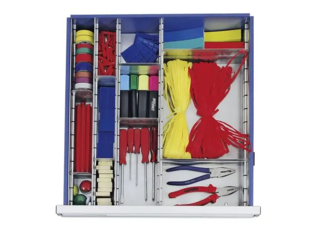 lade-indelingsset,12vakken,v. front H 100mm,staal verzinkt