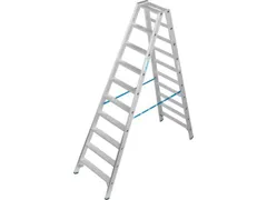 dubbele ladder,beide zijden,2x10treden m. R13-laag,treden met profiel