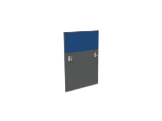 baliepaneel bureau aanbouw links MS-donkergrijs BN6016-blauw 800mm - 1