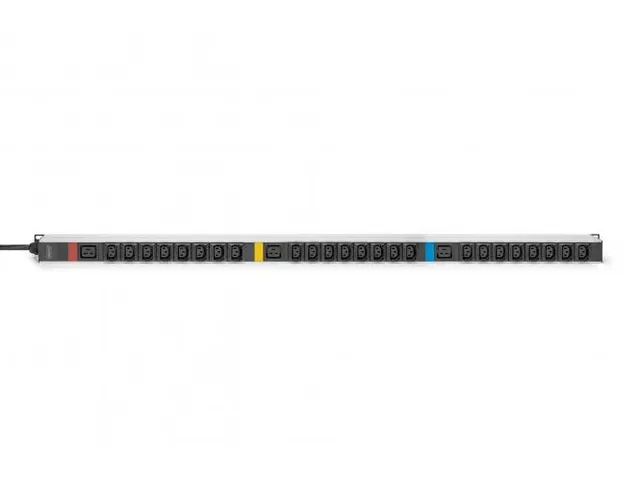 IT BASIC PDU 3PH 16A 24xC13 3xC19 Verticaal 3m kabel IEC309 Zwart