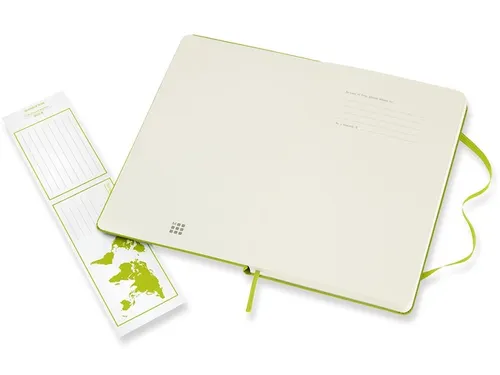 Notitieboek Moleskine large 130x210mm lijn hard cover lemon green