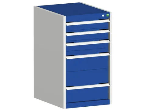 ladekast HxBxD 900x525x525mm 5laden romp RAL7035 front RAL5010
