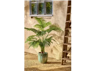 Kunstplant Mica Areca palm in pot groen 120x140cm - 7