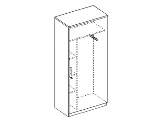 kantoorkast,HxBxD 1895x800x445mm,CC-zwart - 3