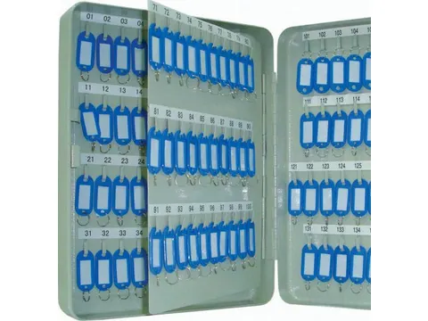 Sleutelkast Voor 140 Sleutelhangers Grijs Inclusief 2 Sleutels