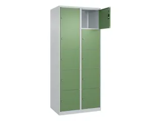 lockerkast,HxBxD 1850x800x500mm,2x5vakken,vak B 400mm,cil.-slot - 1