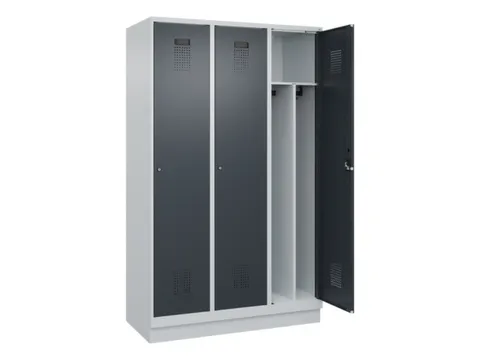locker voor scheiding van kleding,HxBxD 1950x1200x500mm,3vak