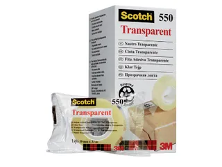 Plakband Scotch 550 19mmx33m transparant - 1