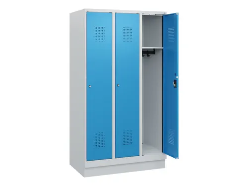 schoollocker,HxBxD 1630x900x500mm,3vak,vak B 300mm,cil.-slot,sokkel