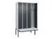 locker met bank,voor scheiding van kleding,HxBxD 2120x1200x815mm,4vak