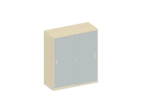 Schuifdeurkast 1150x1000x430mm Romp Esdoorn Decor Front Lichtgrijs