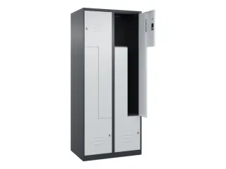 Z-garderobekast,HxBxD 1850x800x500mm,vak B 200/400mm,cil.-slot - 2