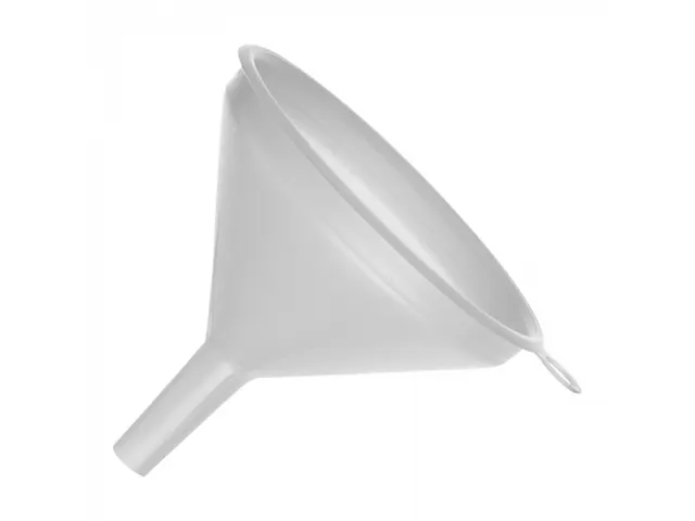 Trechter kunststof wit 8cm