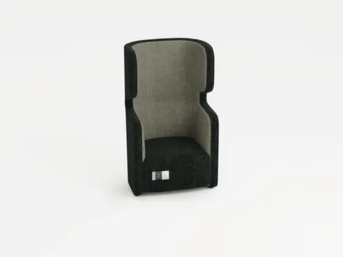 Fauteuil 1-Zits Geluidabsorberend Stof Antraciet/grijs 1330x860x760mm
