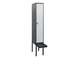 locker met bank,HxBxD 1950x300x815mm,1vak,vak B 300mm,draaigrendel