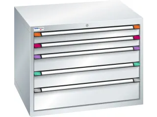 ladekast 800x1005x695mm 5laden cilinderslot RAL7035 front RAL7035 - 1