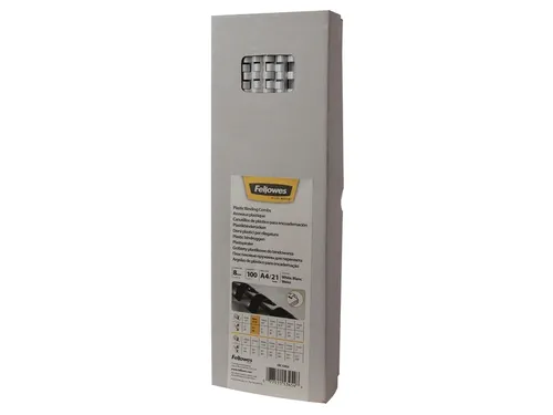 Bindrug Fellowes 8mm A4 Wit 21-rings