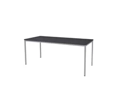 Domino Basic Tafel Vaste Hoogte 180x80 houtprint schaduw alu 4-poots