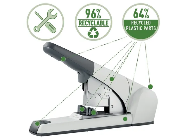 Blokhechter Leitz 5553 Heavy Duty Flat Clinch 120vel zilvergrijs
