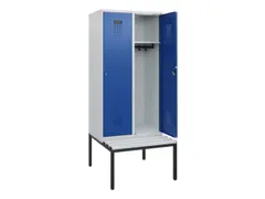 locker met bank,HxBxD 1950x800x815mm,2vak,vak B 400mm,cilinderslot