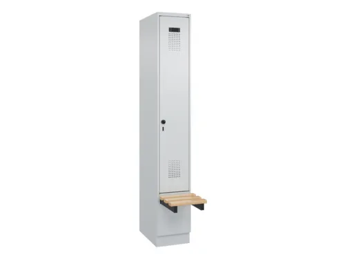 locker met bank,HxBxD 1950x300x815mm,1vak,vak B 300mm,draaigrendel