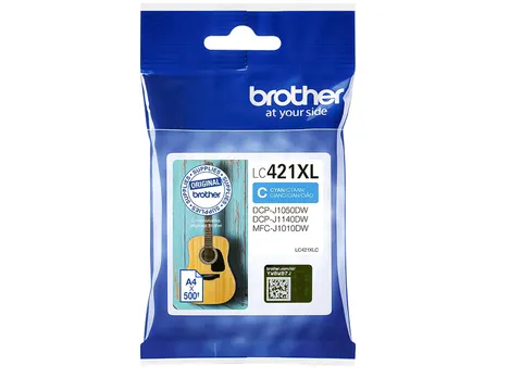 Inktcartridge Brother LC-421XLC blauw