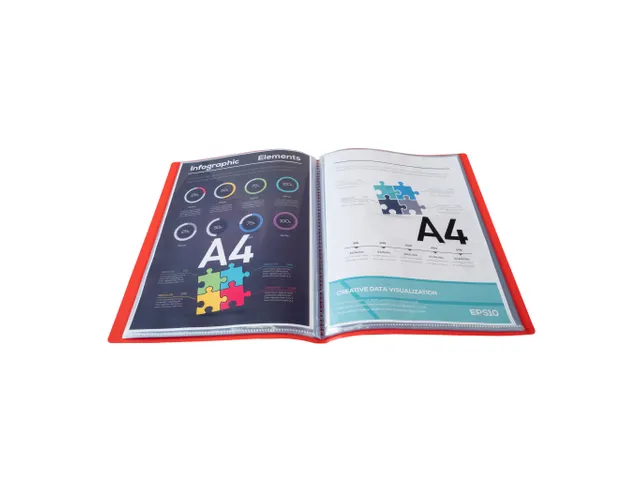 Showalbum OPAK PP0,5mm A4 50 rood