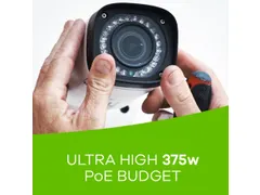 GS1350-26HP, 26 Port managed CCTV PoE switch, long range, 375W