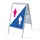 Stoepbord A1 complete set met print Toilet man/vrouw