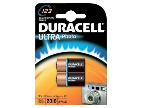Batterij Duracell Ultra 2x 123 Lithium Photo
