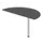 aanbouwtafel,i.h.v.,HxBxD 720-840x1200x600mm,halfrond,MS-donkergrijs