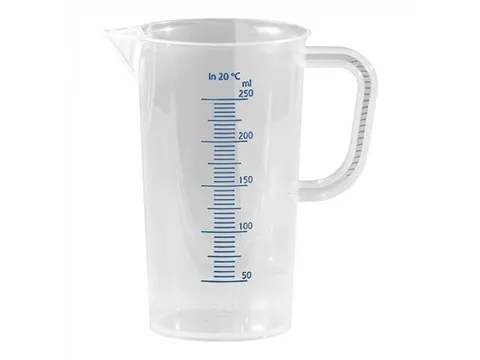 Emga Maatbeker kunststof 250ml Transparant PP