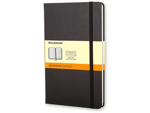 Notitieboek Moleskine pocket 90x140mm lijn hard cover zwart