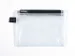 Trousse Foldersys A6 PVC transparent avec fermeture éclair noire 2 co