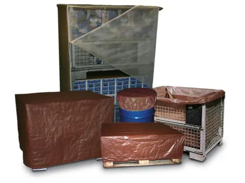 Afdekhoes 300x1250x850mm Pe-Folie Met Elastiek Bruin