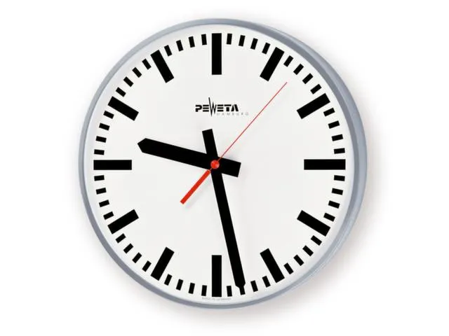 Wandklok Kwarts Klokkenkast Gelakt Metaal 30 cm Kleur Ral1023