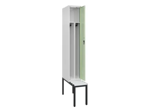 locker met bank,voor scheiding van kleding,HxBxD 2120x300x815mm,1vak