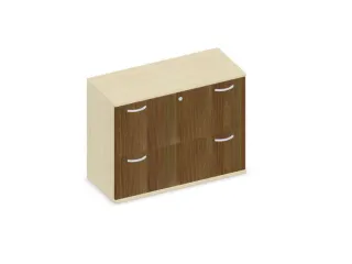hangmappenkast 770x1000x430mm 2hangmappenframes Esdoorn+ Noten - 1